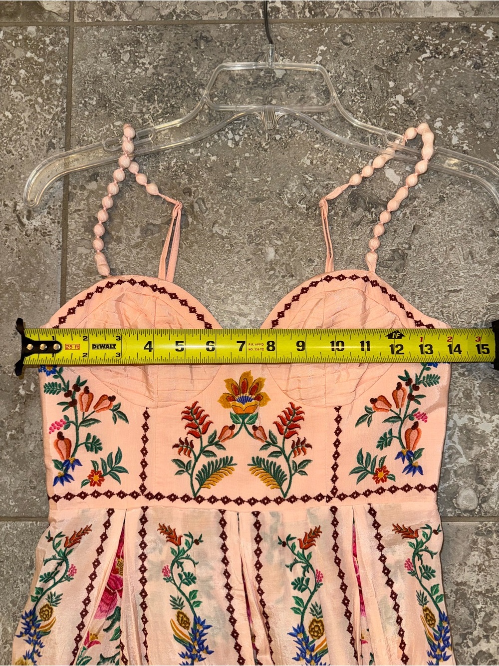 Small Farm Rio Pink Delicate Forest Floral Tropical Maxi Dress - Picture 13 of 16